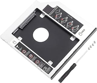 Multibao Universal SATA 2nd SSD HDD Hard Drive Caddy, SATA III 2.5" Hard Drive Bay Caddy HDD SSD Converter Adapter 12.7mm CD-ROM Tray
