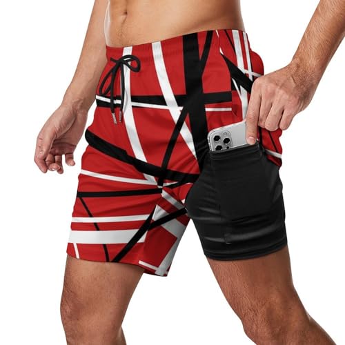 Man's Casual Swim Trunks for Van 1986 Halen Beach Pants,Summer Breathable Board Shorts Bathing Suit for Cycling2