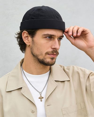 Image of CLAPE Lightweight Breathable Brimless Cap Street Casual Versatile Summer Quick Dry Docker Cap No Brim Sailor Cap Leon Cap