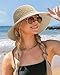 FURTALK Womens Summer Straw Beach Sun Hat Wide Brim Handmade Crochet Hats Beige, Medium
