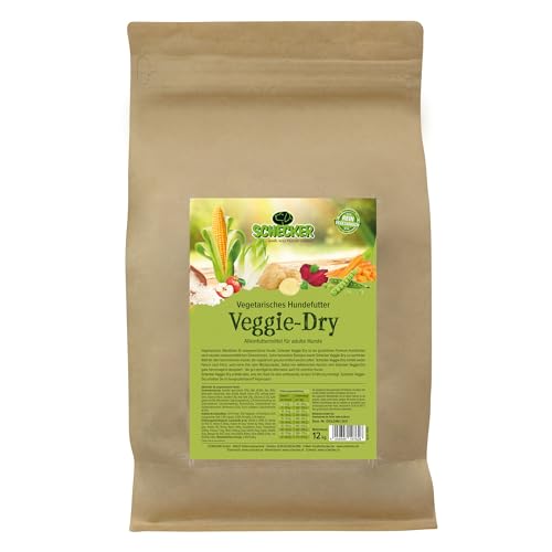 Veggie Dry - vegetarisches Hundefutter - ideal für alle Fleisch Allergiker 12 kg - Schecker Trockenfutter für Hunde