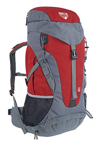 Pavillo dura-Trek-Sac à Dos - 70 x 32 x 22 cm/65 l L Rouge - Grau/Rot/Anthrazit