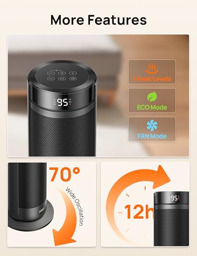 Image of DREO Space Heater for Large Room, Safe Electric Heaters for Indoor Use