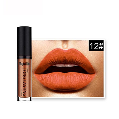 Tenworld 1 PC Waterproof Matte Liquid Lipstick Long Lasting Lip Gloss Lipstick (L)
