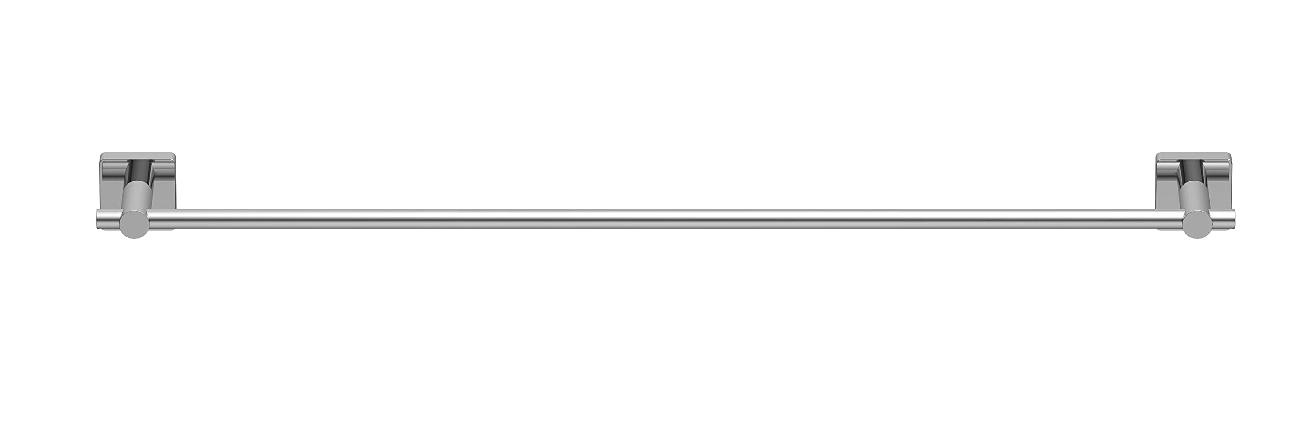 Lenz Badetuchhalter RAIN Chrom, 60 cm – Handtuchstange aus Metall | Wandmontiert zum Kleben (Inkl. Kleber) oder Bohren. Optimaler Wandabstand, Für Bad & Gäste-WC, 2267502