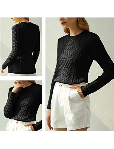 Image of v28 Women Crew Neck Knit Stretchable Elasticity Long Sleeve Sweater Jumper Pullover