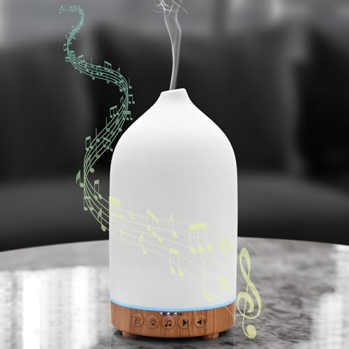 Gooamp 200ML White Noise Ceramic Diffuser,Sleep Sound Machine with 20 Natural Soothing Sounds, 7...