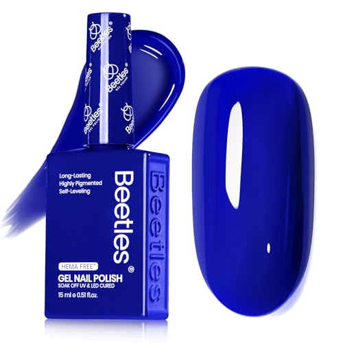 Beetles Dunkelblauer Gel-Nagellack – 15 ml volle Größe Königsblau Hema-freier Gel-Lack...