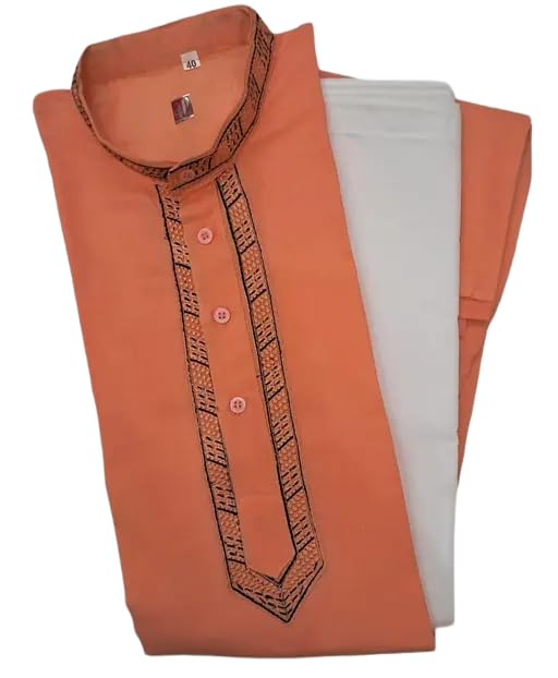 Classic Men’s Cotton Full Sleeves Solid Kurta Pajama Set Breathable Fabric for All-Day Comfort-picture-40