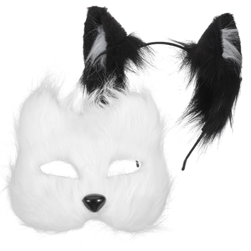 Masque de renard demi-visage doux confortable halloween mascarade