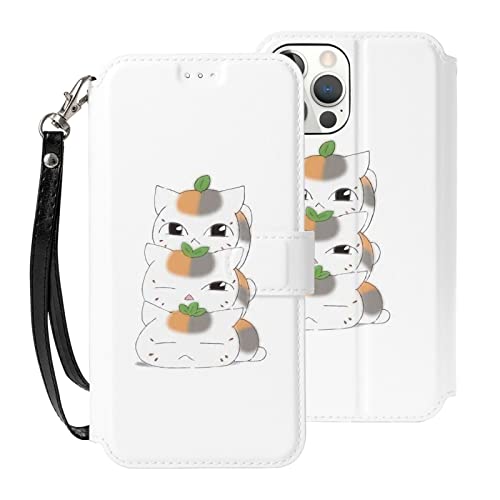 Iphone12ケース 夏目友人帳 ニャンコ先生 スマホケース 手帳型 おしゃれ Iphone12miniケース Iphone12pro ケース スマートフォンケース スマホケース Iphone 12 カード収納 レザー 携帯カバー 落下防止 スリム 軽量