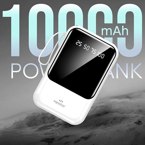 Image of 10000mAh Power Bank, 22W Fast Charging, LED Display, Multiple USB Ports, Smart Chip Technology (White)
