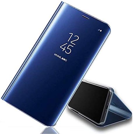 Sajni Creations S-View Mirror Stand Flip Cover for Samsung Galaxy S10 Plus (Blue)