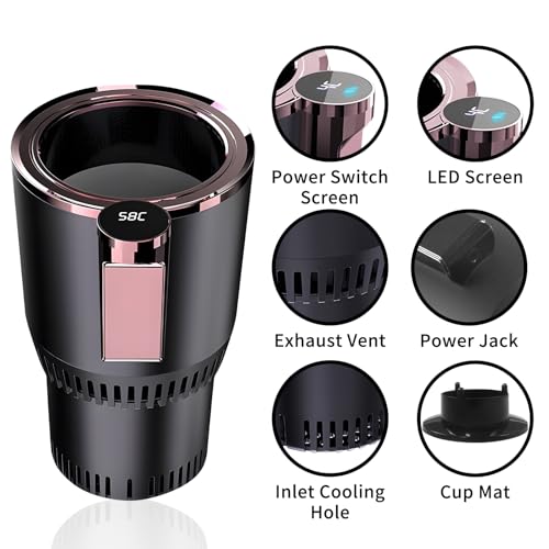 Image of Smart Car Heater & Colder Cups,Temperature Control Cup,Car Cup Holder|Quick Thermal Heating Cups|Car Refrigerator Quick Cooling Cups|Suitable for Most Cars (Purple)