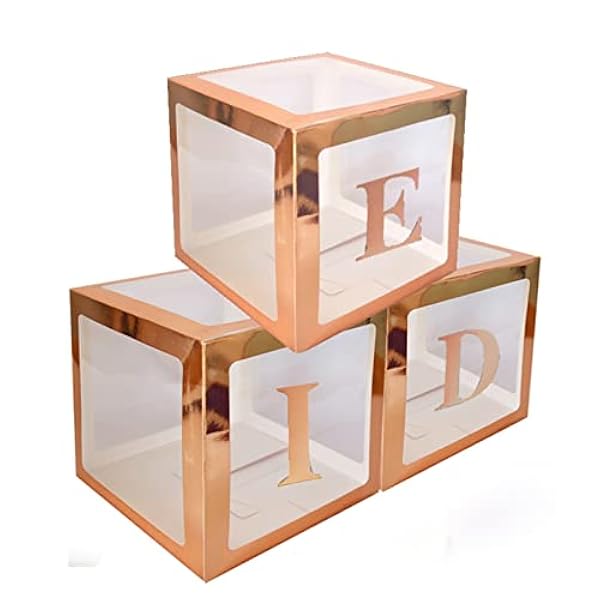 Caja de globos EID Mubarak, decoración de Ramadán for el hogar, decoración de globos de oro rosa, suministros for fiestas Eid Al-fitr Kareem, vacaciones, reunión familiar, festival, celebración, decor