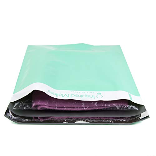 Image of Inspired Mailers - Poly Mailers 10x13-100 Pack - Mint Green Poly Mailers - Shipping Envelopes for Clothing - Poly Bags for Shipping - Poly Mailer Bags - Mailing Envelopes