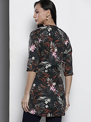 Image of One femme Women's Pleated Printed Tunic Shirt