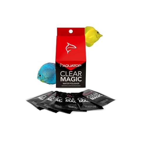Aquatop Clear Magic Water Polisher, 6 Pack – For Saltwater & Freshwater Tanks, Aquarium Cleaner, Water Clarifier for Fish Tank, Keeps Water Crystal-Clear, Fish Tank Cleaning Tools Cover