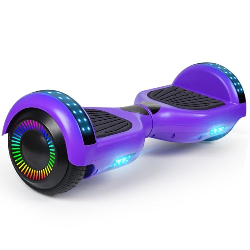 FLYING-ANT Self Balance Scooter 6.5 with Speaker and LED Lights Red Lavender Purple