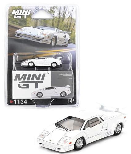 Reviews de Lamborghini Inferno para comprar hoy. 43 Coche modelo fundido compatible con Mini GT 1:64 Lamborghini Countach 25 aniversario Edición limitada blanca MGT01134