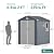 YITAHOME 6x6FT Outdoor Storage Shed w/o Floor, All-Weather Plastic Shed with Lockable Doors, Window & Vents, Plastic Tool Shed for Backyard, Patio, Poolside, Lawn, Gray