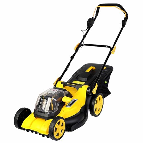 Cordless Lawn Mower, 40V Lithium-ion Electric Lawnmower with Brushless Motor, 16 inch Foldble Push Lawn Trimmer with 45L Grass Box, 6 Cutting Height Adjustments