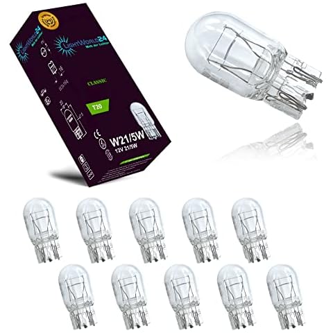 LIGHTWORLD24 10 x T20 W21/5W Halogen Bulbs Cover