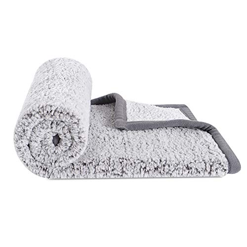 Image of EMME Fuzzy Blanket Soft Fleece Throw Blankets for Women, Fluffy Sherpa Throws(Plush Grey,Baby)