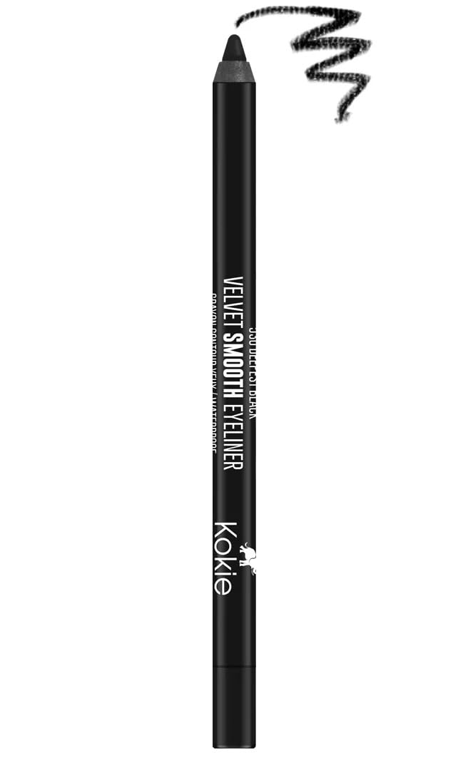 Kokie Cosmetics Waterproof Velvet Smooth Eyeliner Pencil Deepest Black 0 042 Ounce