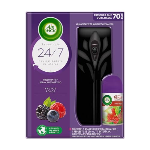 Aromatizantes De Ambiente, Home Air Wick® Freshmatic® Aparato Aromatizante De Ambiente Automático, Aroma Deseos de Frutos Rojos, y Repuesto de 250 ml