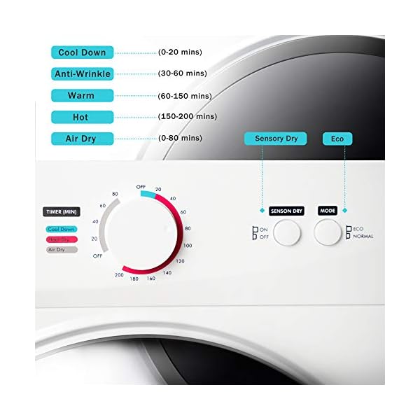 Sentern Portable Dryer Front Load, Compact Electric Clothes Dryer with