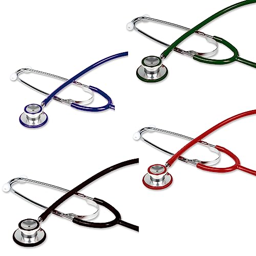 Gima - Doppelkopf-Stethoskop TRAD, Erwachsene, Y Farbe Schwarz, Pavilion Ø 43,5 mm, Glocke Ø 30 mm Außengröße, Latexfrei, CE-Medizinprodukt