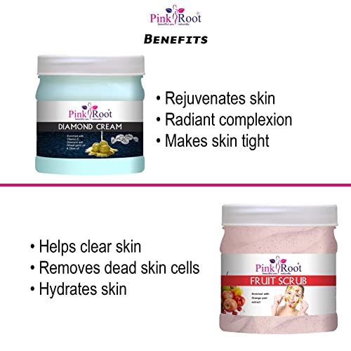 Image of Pink Root Diamond Cream 500gm with Fruit Scrub 500gm