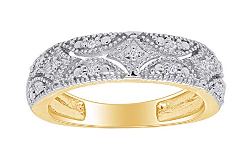 Wedding Band Rings for Women Round Cut Moissanite, Lab Grown or Natural Diamond Stackable Ring in 14K Gold Plated 925 Sterling Silver Jewelry Gift for Her