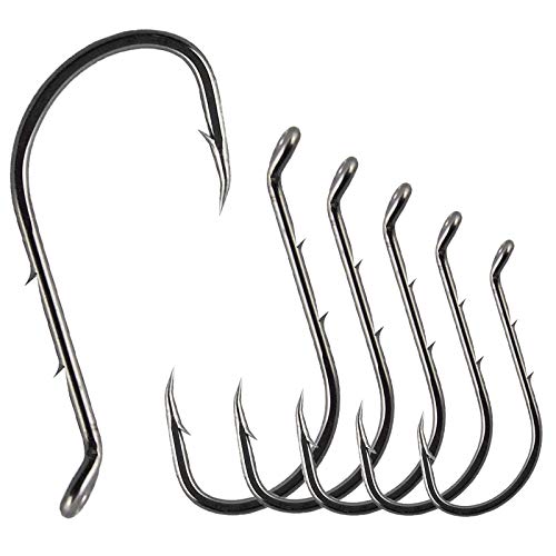 Fishing Octopus Hooks - Baitholder Jig Hooks Carbon Steel Barbed Beak Bait Holder Fishing Hooks Saltwater Freshwater #2 100PCS