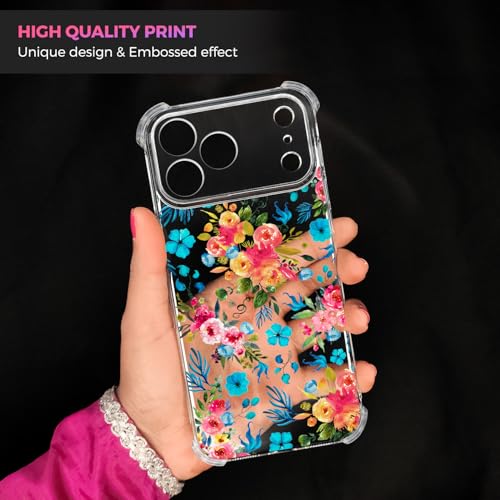 Coque transparente pour iPhone 17 Pro Max imprimé floral TPU - 2