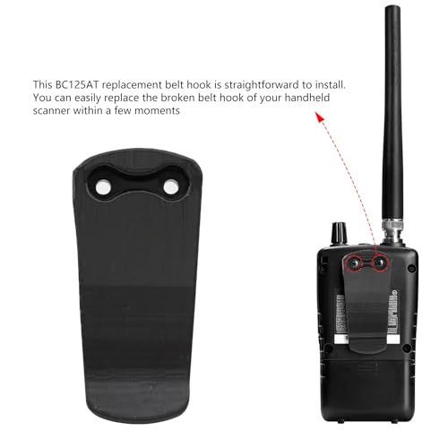 Image of Replacement Belt Hook Compatible with Uniden Bearcat BC125AT Handheld Scanner,Replace Your Broken Belt Hook (Black)