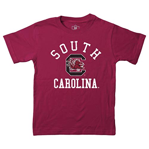 Wes and Willy NCAA Kids S/S Organic Cotton Tee Shirt South Carolina Gamecocks Deep Maroon 6