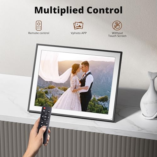 Image of Dragon Touch Digital Picture Frame - 19 Inch WiFi Large Digital Photo Frame with 64GB Storage, FHD Screen, Easy Setup to Share Photos or Videos Remotely via Vphoto App from Anywhere(Not Touchscreen)