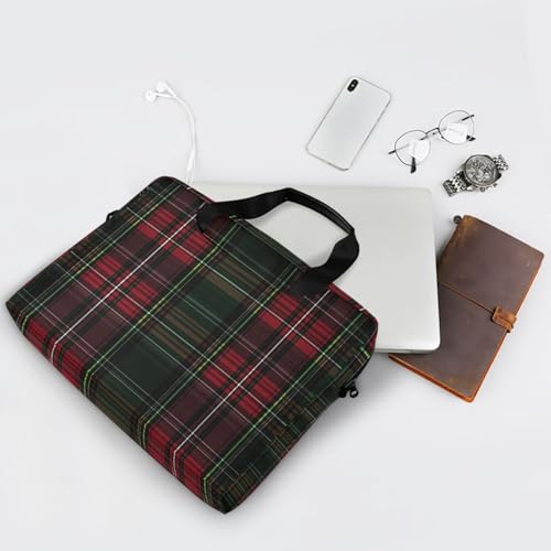Maletín para portátil ALAZA Green Red Tartan Plaid 13-15.6" miniatura 7