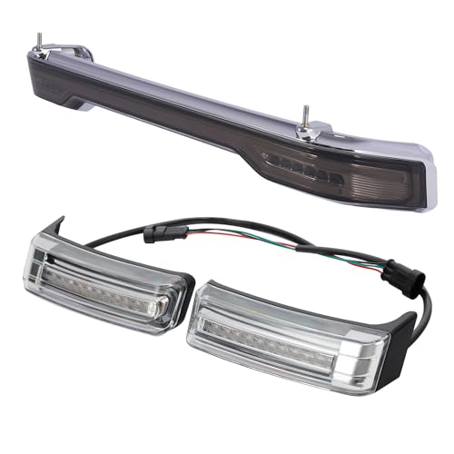 TCT-MOTORPARTS King Trunk LED Brake Light +Saddlebags Brake Turn Lights Fit for Harley Tour Pak CVO Street Electra Glide 2014-2023