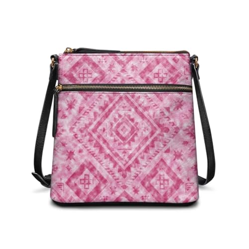 Women's Leather Shoulder Bag Soft Ladies Crossbody Bags with Multiple Pockets Fashion Handbags Zip Sling Purses