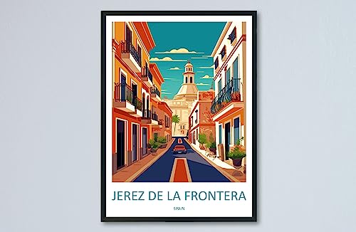 Jerez De La Frontera Travel Print Wall Art Jerez De La Frontera Wall Hanging Home Décor Art Lovers Spain Lover Unframed 3287 11X17 Inches