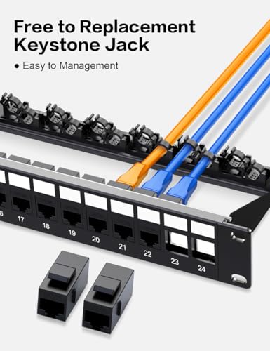 Panel de conexión Cat6A que soluciona el caos de cables en racks de 19 pulgadas passthrough 5