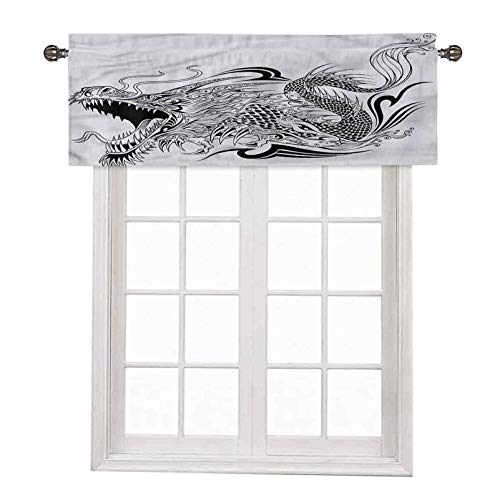 Dragon window short curtains valances creature art36 x 18" inch