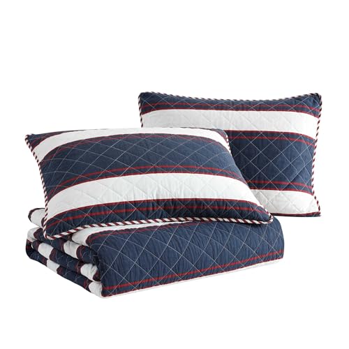 Nautica - Queen Quilt Set with Shams, Lightweight Bedding - image 6