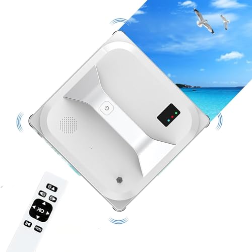 FlexiSpaceUS Robot limpiador de ventanas, robot automático de limpieza de ventanas, control remoto, robot de lavado de ventanas, succión fuerte de 2500 pa