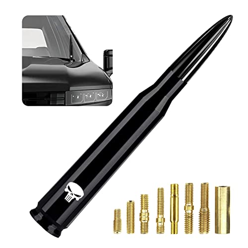 Miytsya Car Truck Bullet Antenna for GM Chevy Silverado 1500 2500 3500 HD Avalanche GMC Sierra 1500 2500 3500 Denali Heavy Duty Pickup Trucks Accessories (Black) - Thumbnail 6