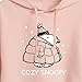 HYBRID APPAREL - Peanuts - Cozy Snoopy - Women's Cropped Pullover Hoodie - Size Medium Blush