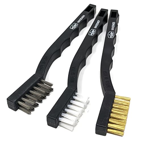 Image of Wire Scratch Brush Set with Plastic Handles (Made in USA)